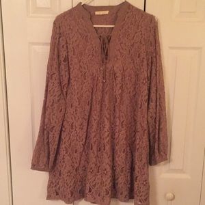 Taupe Lace Tunic